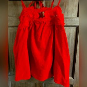 100% Cotton Gauze Embroidered Top M